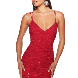 V-Neck Sequin Stunner Dress 4835
