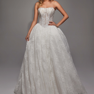 Alyce Paris 7149 Bridal Strapless With Corset Bodice